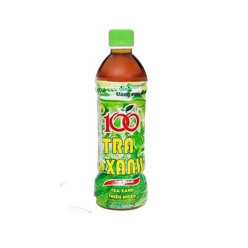 Trà Xanh 100 Tribeco Vị Chanh Chai 500ml (chai)