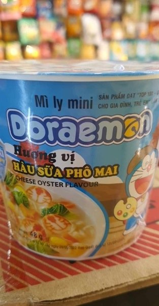 Mì ly Acecook dành cho bé Doraemon vị hàu sữa phô mai (thùng 12 cốc)