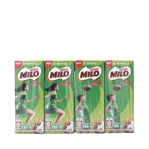 Sữa Nestle Milo Ít Đường Lốc 4 Hộp 180Ml (Hộp)