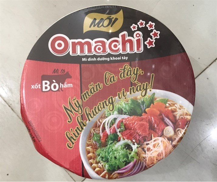 Mì Omachi xốt bò hầm tô 92g x18 (Thùng)