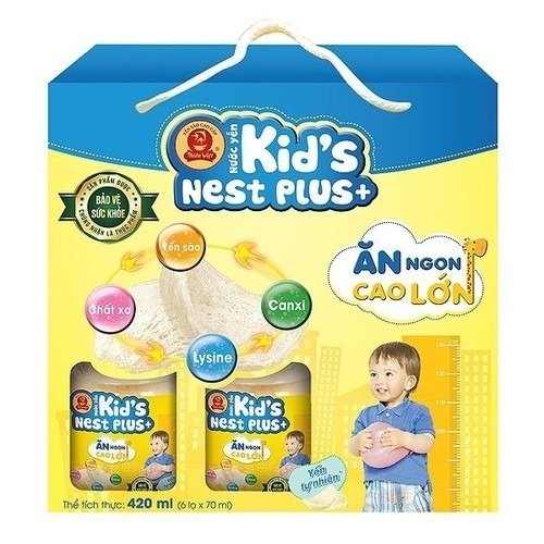 Yến Kid'S Nest Plus+ Thiên Việt Hương Yến Hộp 420ml 6 lọ
