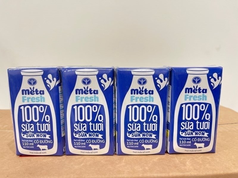 Sữa tươi Meta Fresh có đường 110ml (lốc)