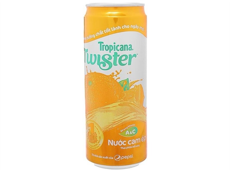 Nước Cam Ép Twister chai nhựa 320ml (lốc)