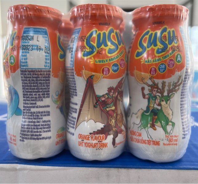 SCU Vinamilk Susu Hương Cam Lốc 6 Chai 80Ml (Chai)