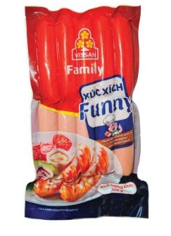 XÚC XÍCH FUNNY VISSAN FAMIILY GÓI 500G 10 CÂY (Gói)