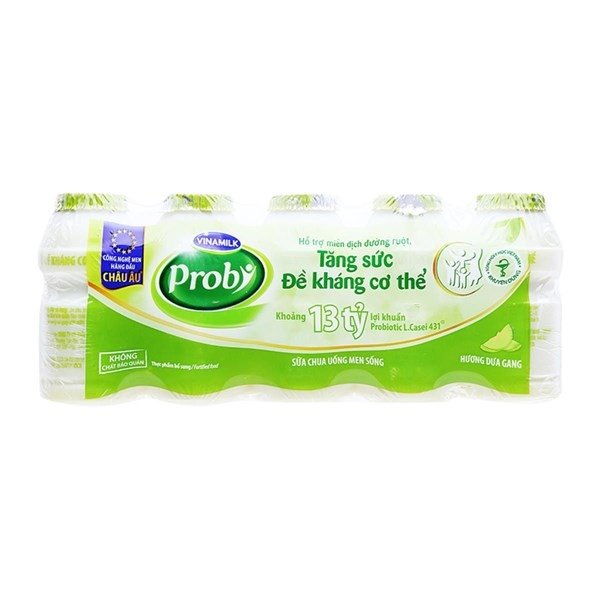 Sữa Chua Vinamilk Probi Hương Dưa Gang lốc 5 chai x 65ml (Chai)