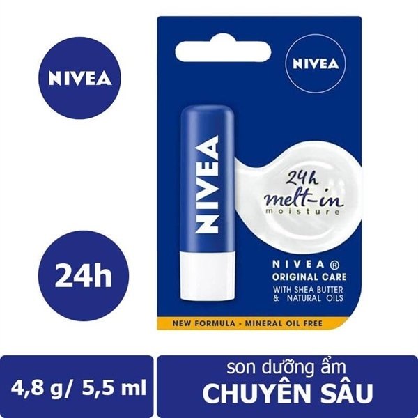 SON DƯỠNG MÔI CHUYÊN SÂU NIVEA 4.8G (Chai)