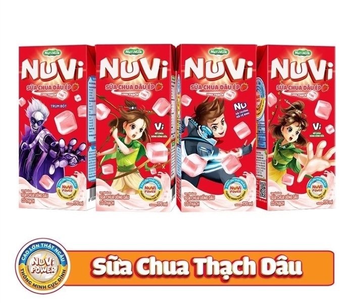 SỮA NUVI THẠCH DÂU 110ML (lốc)