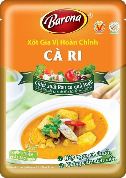Xốt gia vị hoàn chỉnh Barona cà ri 80GR (Gói)