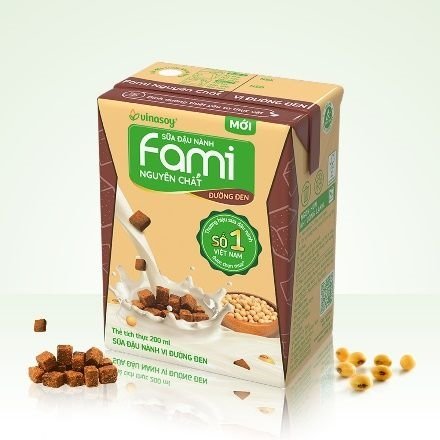 Sữa đậu nành Fami Nguyên Chất Vị Đường Đen 200Ml (Hộp)