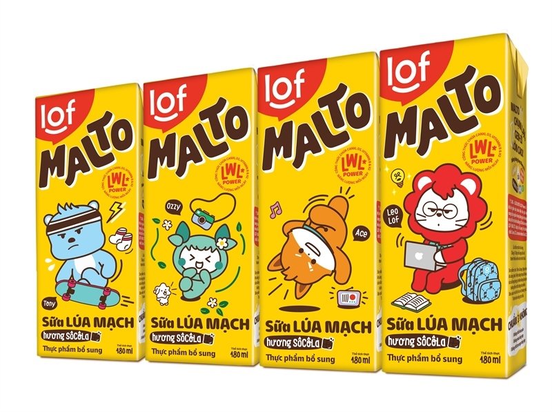 Sữa lúa mạch LOF Malto Hương sô cô la 180ml