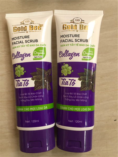 Tẩy tế bào chết collagen tía tô Gold Bee 120ml (Tuýp)