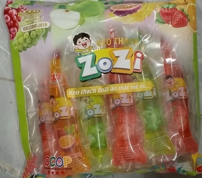 Thạch chai zozi túi
