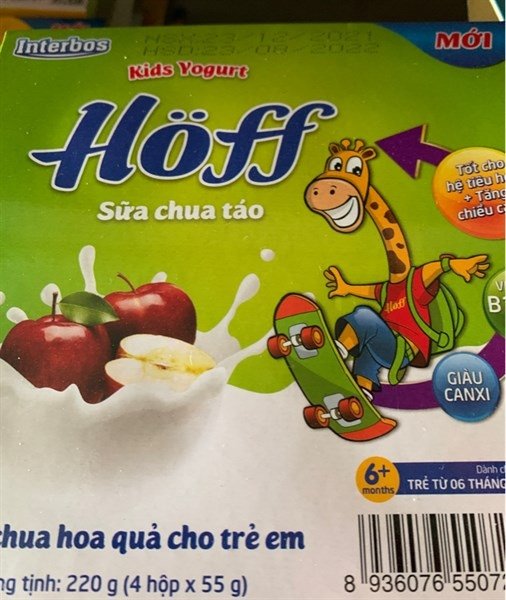 Sữa Chua Hoff Táo 220G (Lốc)