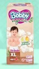 Tã Bobby Organic quần XL46 (Bịch)