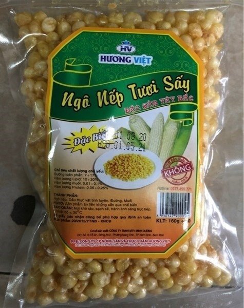 Ngô nếp tươi sấy Hương Việt 160g (Gói)