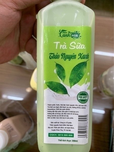 Thảo nguyên xanh milk TRà sữa Thái chai 350ml h