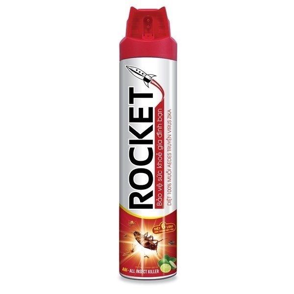 Xịt côn trùng Rocket aik Hương chanh 660ml (chai)