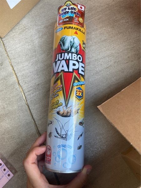 Xịt Côn Trùng Jumbo Vape Không Mùi 600Ml (Thùng 24 chai)
