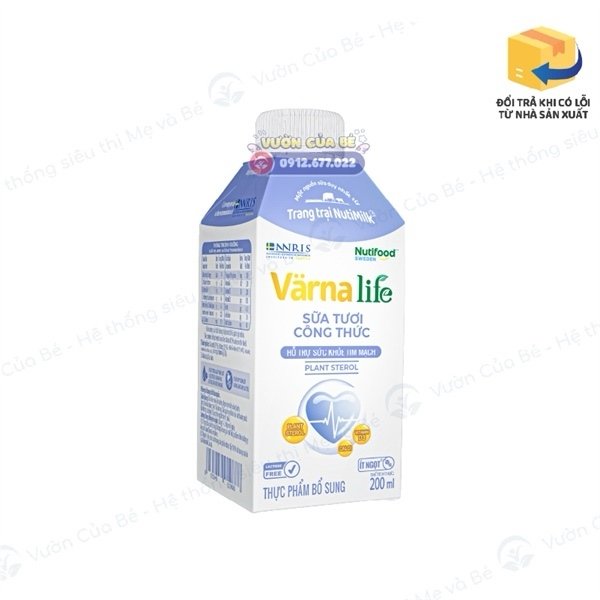 Sữa tươi varna Life 200ml màu tím