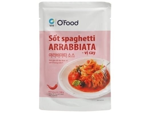 Sốt spaghetti arrabbiata vị cay O'food gói 120g