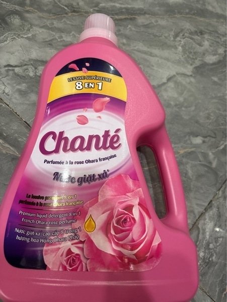 Nước giặt xả chante hương hoa hồng ohara can 3Lít (Thùng 4 can)