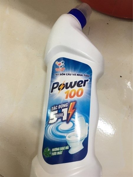 Nước tẩy bồn cầu và nhà tắm Hương Bạc Hà POWER100 900ml (thùng)