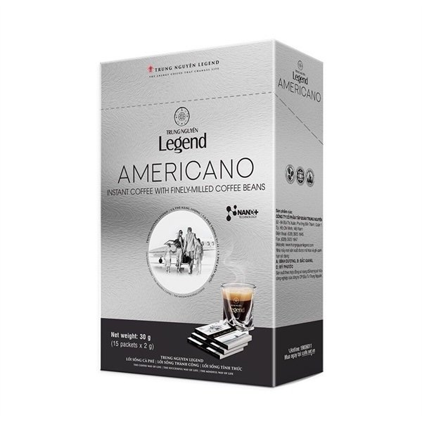 Trung Nguyên Legend americano hộp 15 gói (Hộp)