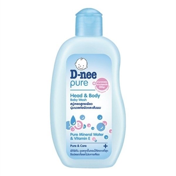 Sữa tắm gội toàn thân D-nee dưới 3 tuổi 200ml, xanh
