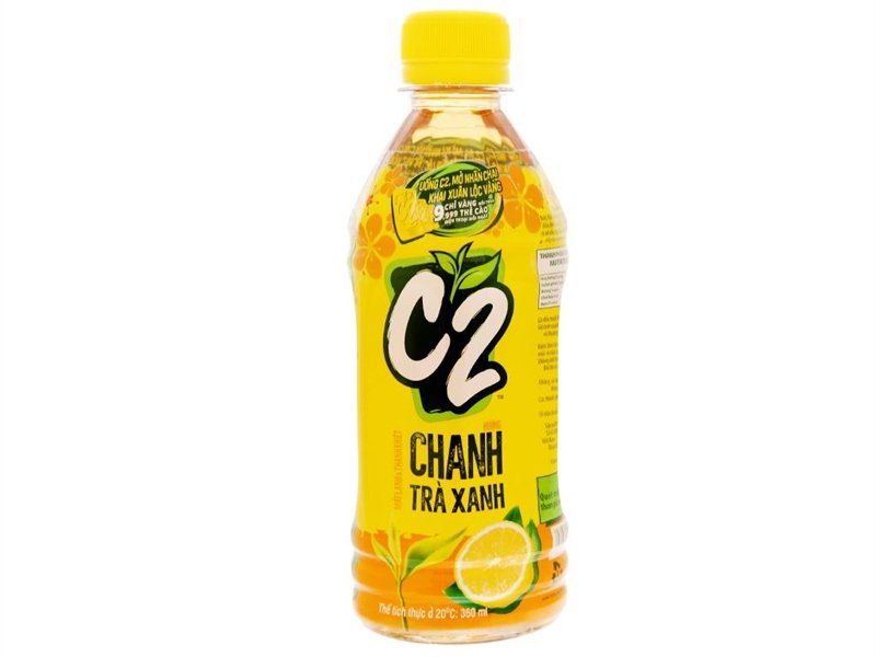 Trà xanh Hương chanh C2 Chai 360ml (24) (Chai)
