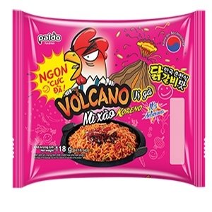 Mì Xào Koreno Volcano Vị Gà 118g (Thùng 24 gói)