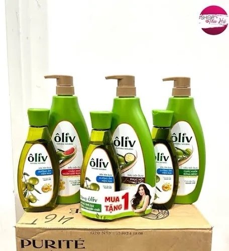 Oliv dầu gội & xả 2IN1 phục hồi hư tổn 650ml (Chai kẹp dầu tắm)