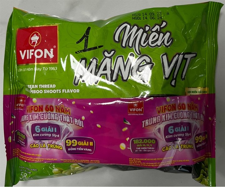 Miến Măng Vịt Vifon Gói 58G (thùng 24 gói)