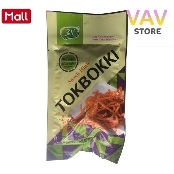 SNACK HÌNH TOKBOKKI 3K THIÊN LONG 28G