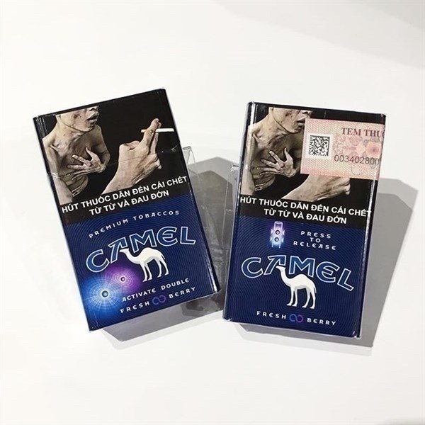 Thuốc lá Camel active Double Fresh berry 2 bấm tính tem lạc đà (Bao)