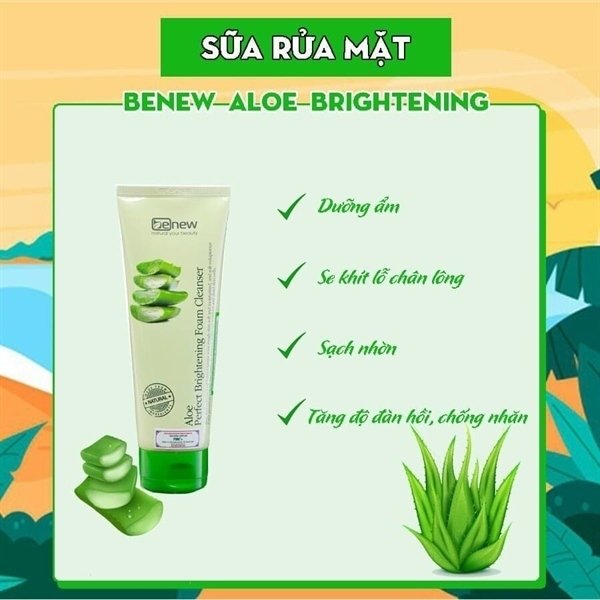 Sữa rửa mặt Benew 160g lô hội (Gói)