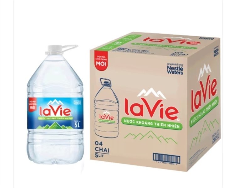 Nước Khoáng Thiên Nhiên Lavie 5L (Thùng 4 can)