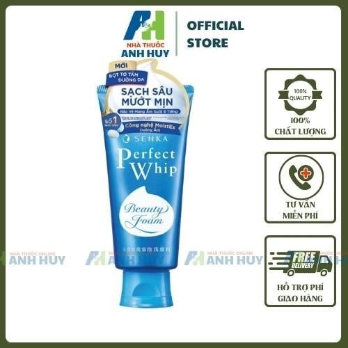 Sữa rửa mặt tạo bọt Senka Perfect whip a tuýp/120gr
