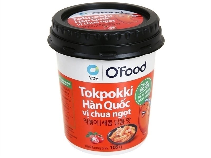 Tokpokki Hàn Quốc O'food vị chua ngọt 105g (Hộp)