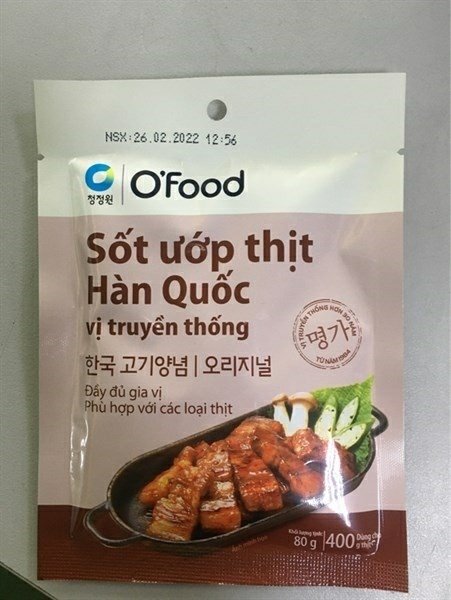 Sốt Ướp Thịt Hàn Quốc O'Food Vị Truyền Thống Gói 80G
