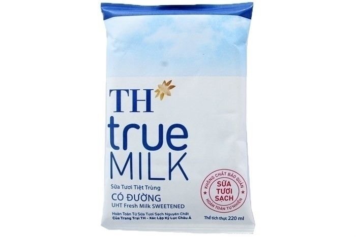 STTT TH TRUE MILK NGUYÊN CHẤT KHÔNG ĐƯỜNG BỊCH 220ML (túi)