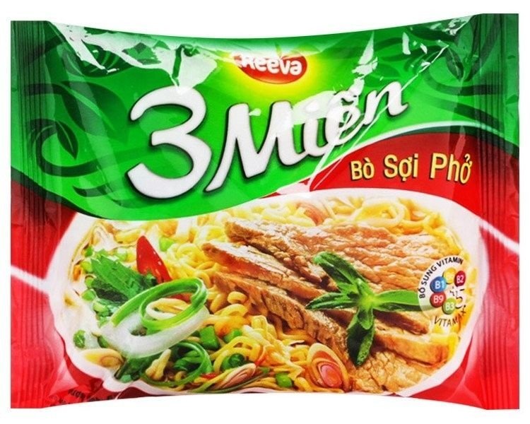 Mì bò sợi phở 3 Miền 65g (Thùng)