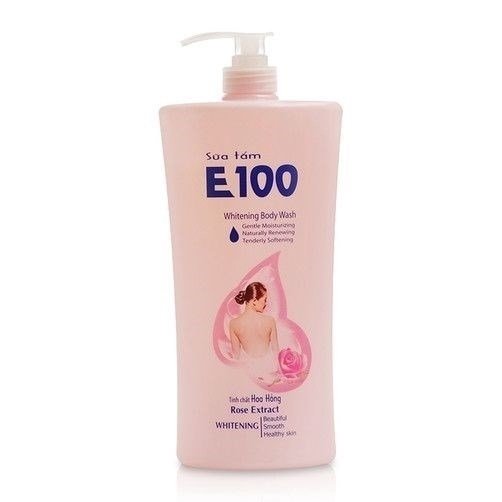 SỮA TẮM E100 WHITENING BODY WASH ROSE ESSENCE TINH CHẤT HOA HỒNG GIÚP TRẮNG DA 800 MLML (Chai)