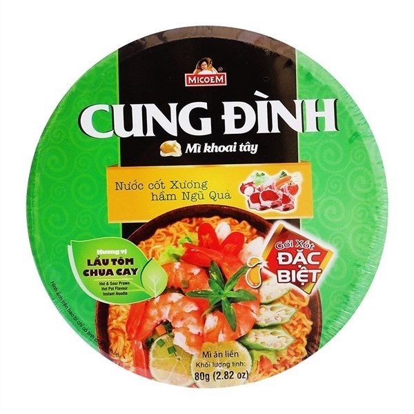 MÌ Tô HỒNG KHOAI TÂY CUNG ĐÌNH VỊ SƯỜN HEO HẦM MĂNG 80G (Thùng 12 tô)