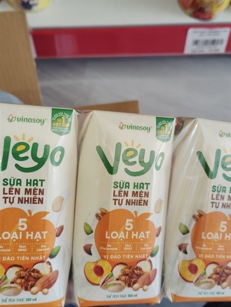 Sữa Hạt Lên Men Veyo Vị Đào Tiên Lốc 3 Hộp 180ml (Lốc)