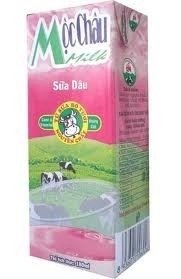 Sữa tươi tiệt trùng vị dâu Mộc Châu lốc 4 hộp x 180ml (thùng)