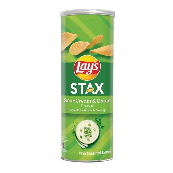 Snack Lay's Khoai Tây Miếng Vị Kem Chua & Hành Tây Lon 100G