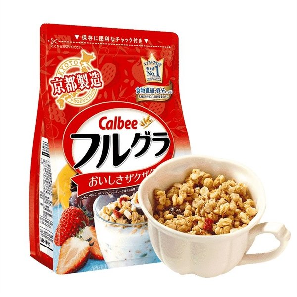 Ngũ Cốc Trái Cây Calbee Fruit Oatmeal Nhật Bản 600g (Thùng)