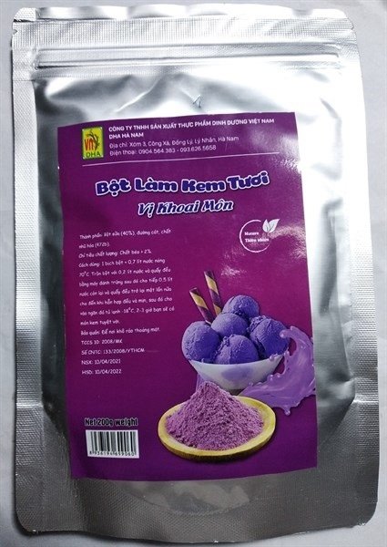 Ta bột làm kem tươi dha vị khoai môn 200GR