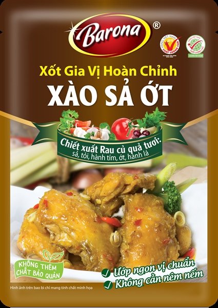 Xốt gia vị hoàn chỉnh barona-kho sả ớt (Gói)